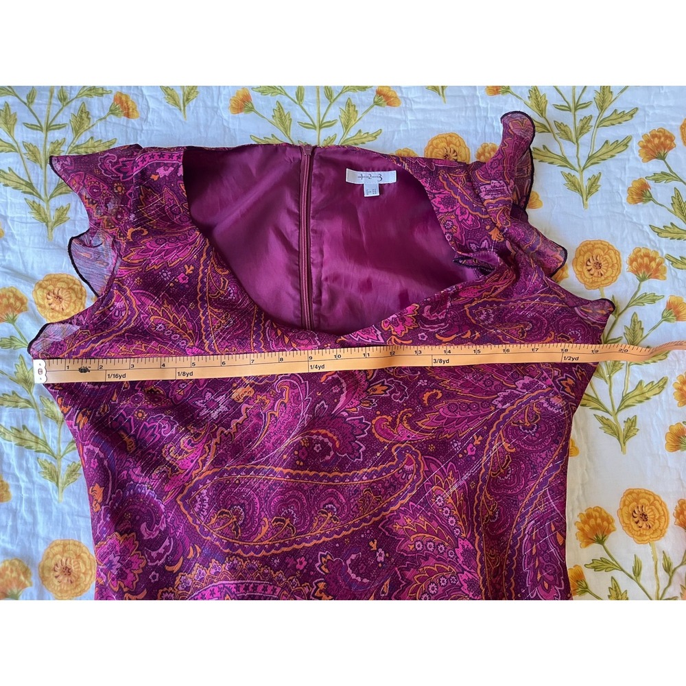 Un Deux Trois Paisley Flutter Midi Dress - Picture 5 of 8